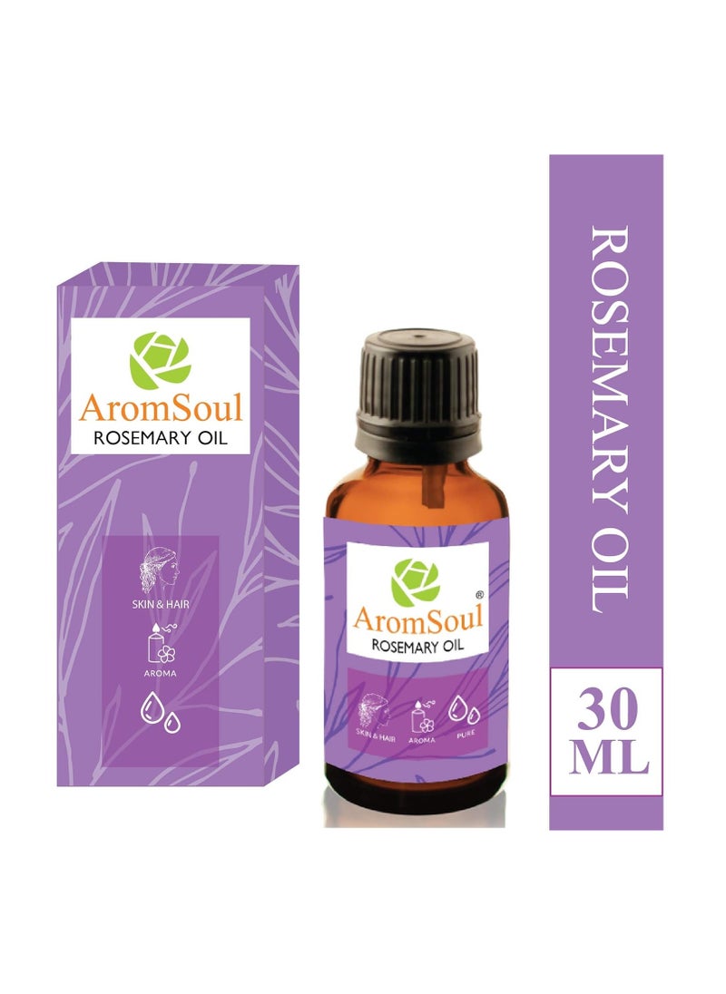 Aromsoul AromaSoul 100% Natural and Pure Rosemary Essential Oil 30 ml Therapeutic and Aromatherapy Grade  - Image 2