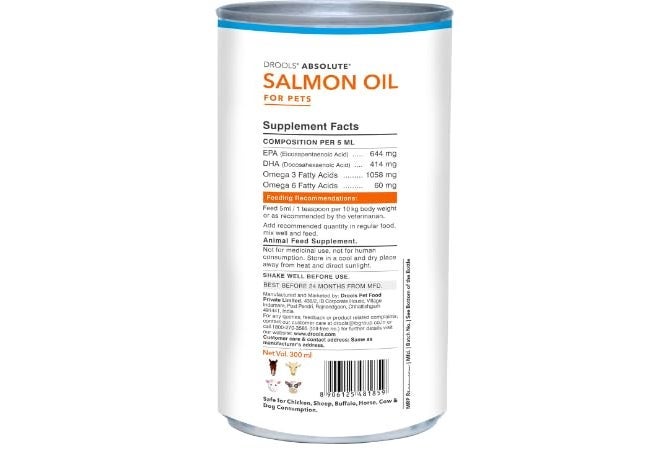 Drools Absolute Salmon Oil Syrup - Dog Supplement, 150 ml - Image 2