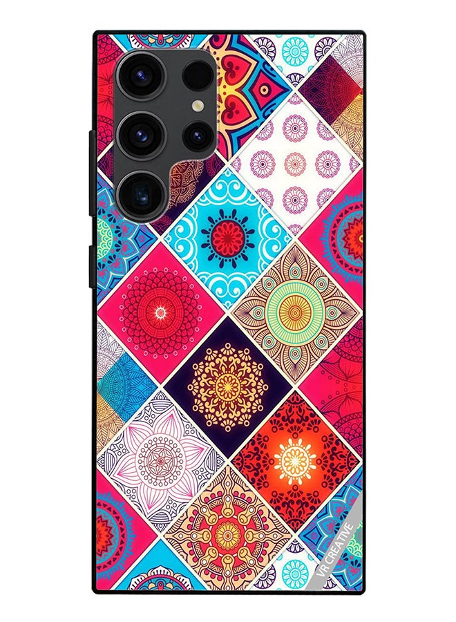 VR CREATIVE Protective Case Cover For Samsung Galaxy S24 Ultra Flower Pattern Design Multicolour - Image 1