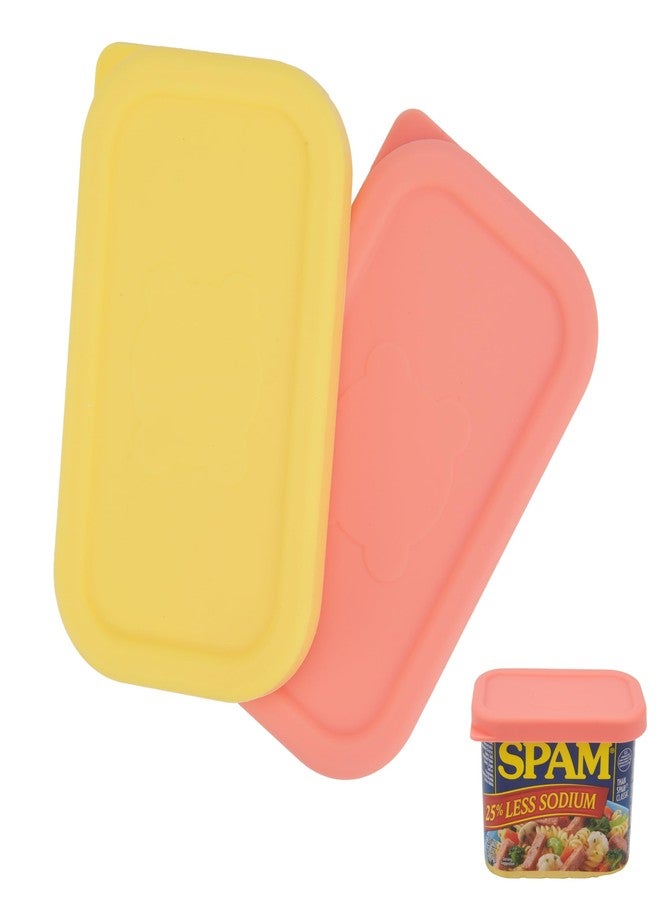 LUVCOSY Rectanglar Silicone Can Covers Compatible with Spam Jalapeño Can and Hormel Spam Can 12oz, Can Lids for Spam Canned Meat, Can Cover for Canned Goods, Freezer Dishwasher Safe, 2 Pack (Can NOT Included) - Image 1