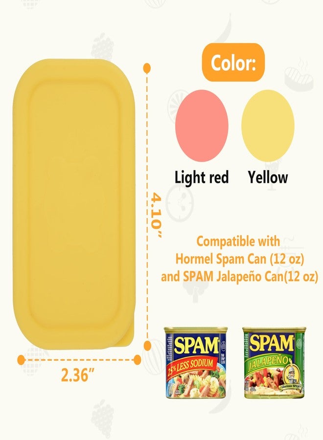 LUVCOSY Rectanglar Silicone Can Covers Compatible with Spam Jalapeño Can and Hormel Spam Can 12oz, Can Lids for Spam Canned Meat, Can Cover for Canned Goods, Freezer Dishwasher Safe, 2 Pack (Can NOT Included) - Image 2