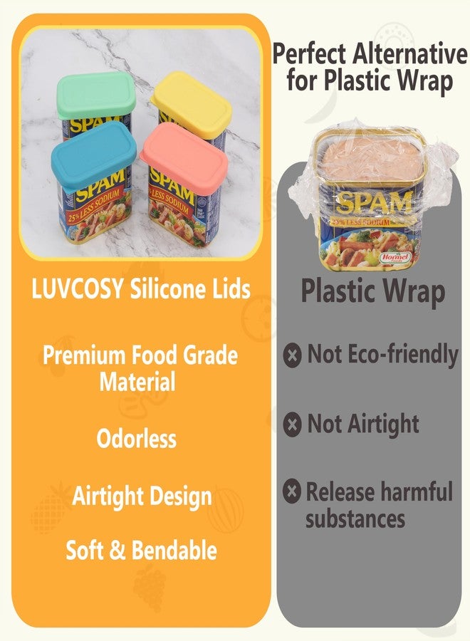 LUVCOSY Rectanglar Silicone Can Covers Compatible with Spam Jalapeño Can and Hormel Spam Can 12oz, Can Lids for Spam Canned Meat, Can Cover for Canned Goods, Freezer Dishwasher Safe, 2 Pack (Can NOT Included) - Image 4