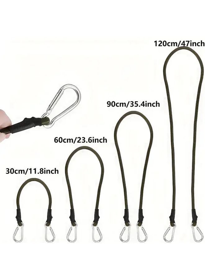 Blue Heavy Duty Elastic Ropes with Hooks 60cm for Outdoor Camping Tent Setup - Image 3