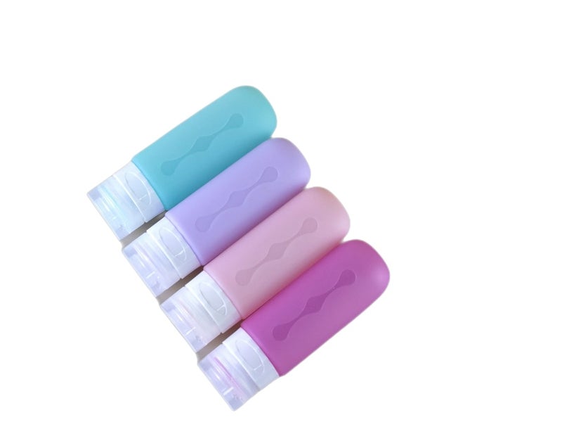 Frascos de Viagem de Silicone Recarregáveis para Shampoo Loção 90 ml - Image 1
