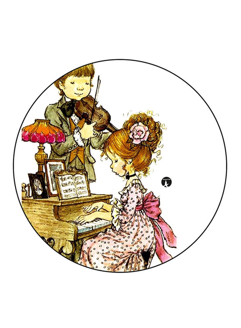 RKN Boy And A Girl Printed Mouse Pad  Multicolour