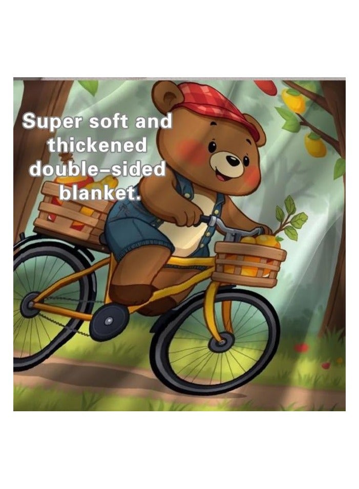 عام بطانية رقيقة من الفانيلا الكرتونية للأطفال والرضع (دافئة ومريحة، ومناسبة للنوم والألعاب) 70 سم * 100 سم - 1036 - Image 3