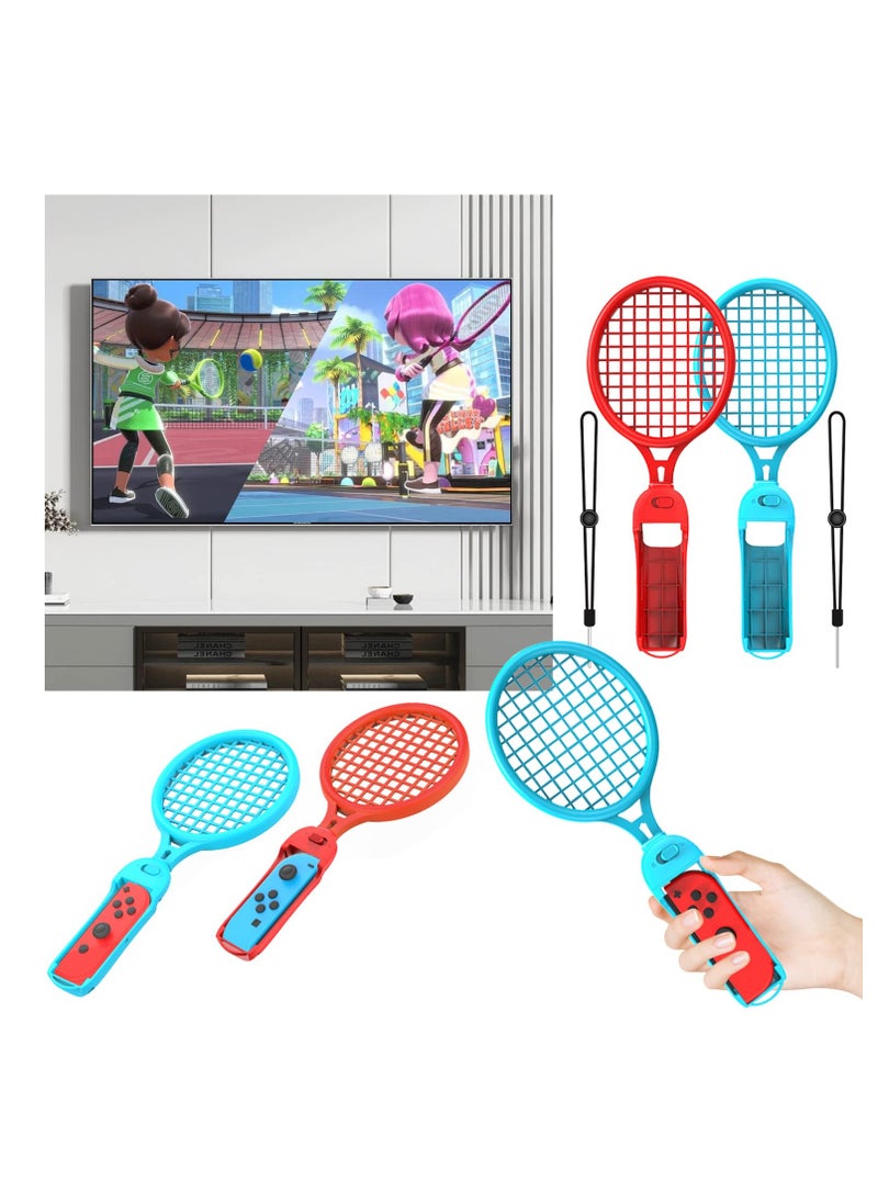 KASTWAVE مجموعة ملحقات ألعاب رياضية 12 في 1 لجهاز Nintendo Switch، مجموعة ملحقات عائلية مع مقابض تحكم مضرب تنس وعجلة سباق وضمادة وعجلات مضارب جولف وعصا طبل وقضيب صيد  - Image 3