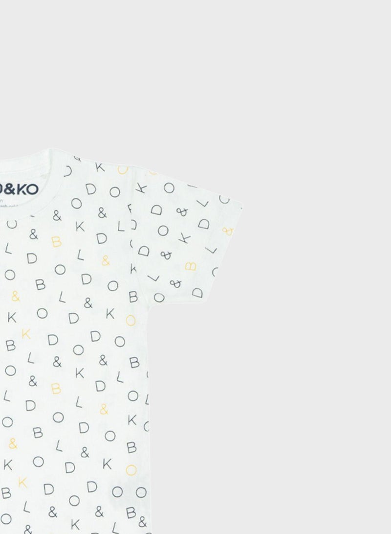 BOLD&KO Kids Aop Signature T-Shirt - Image 4