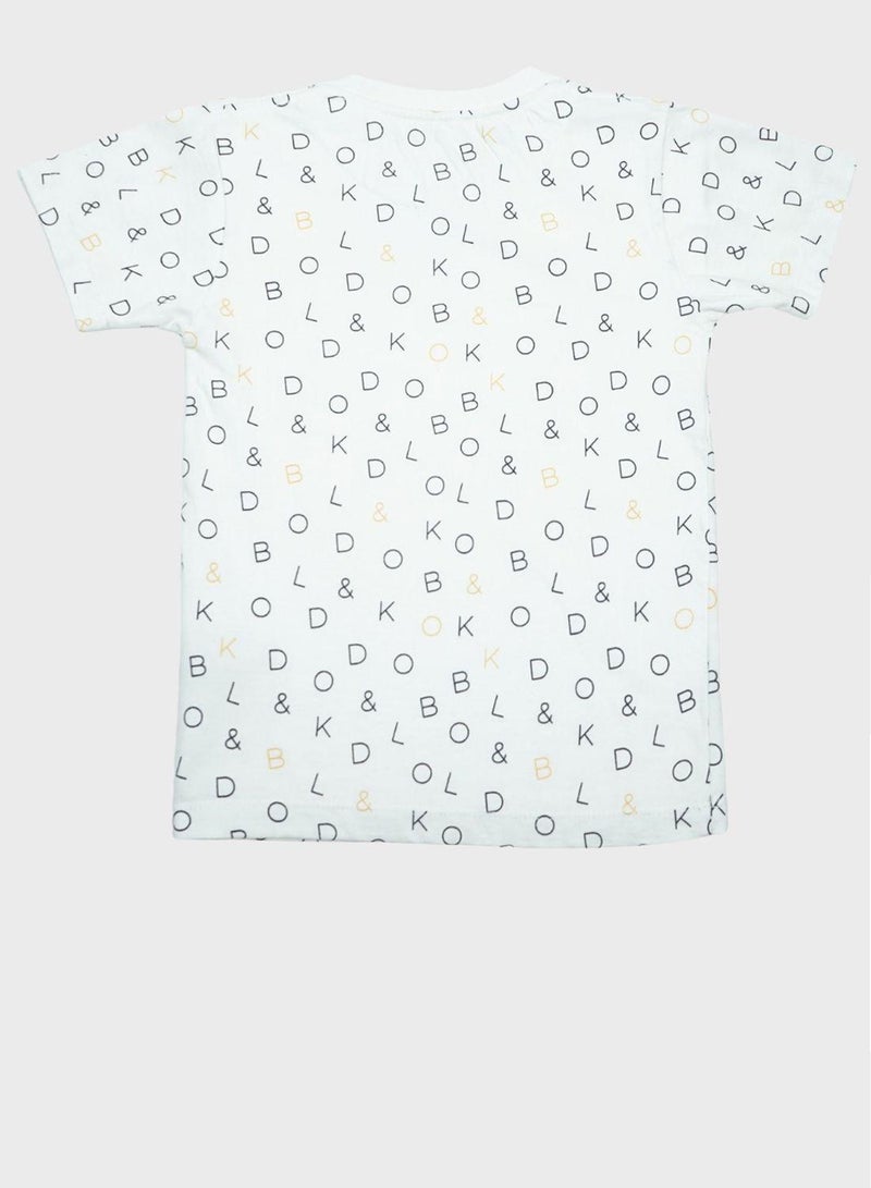BOLD&KO Kids Aop Signature T-Shirt - Image 2
