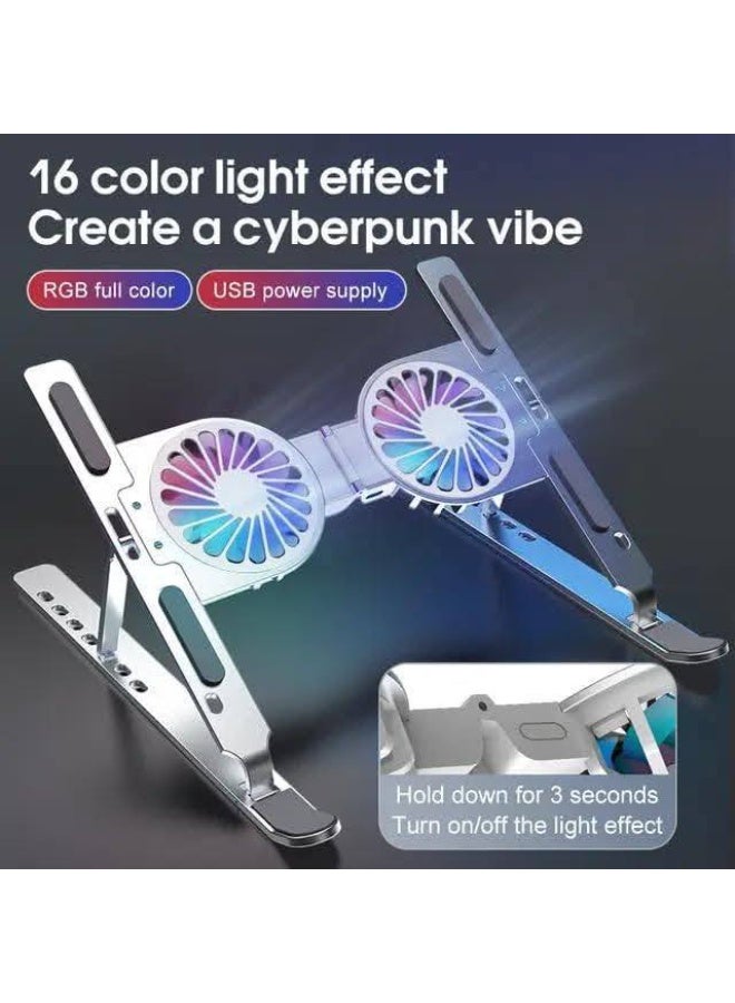 "Multifunctional Portable Laptop Stand with Fans – Enhance Comfort & Cooling" - Image 1