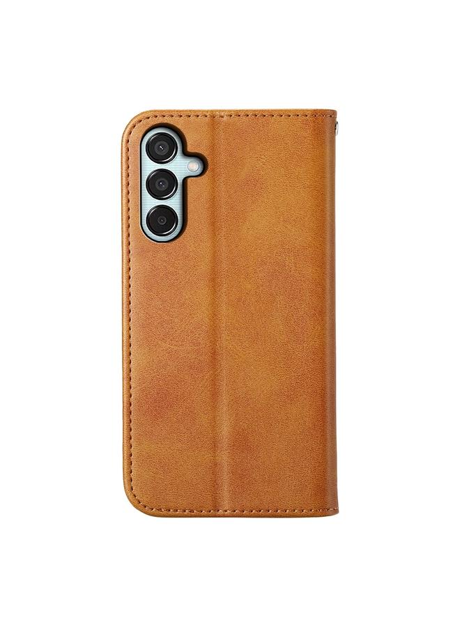S-TOP Case For Samsung Galaxy M15 5G / F15 5G Cubic Grid Calf Texture Magnetic Leather Phone Case - Image 3