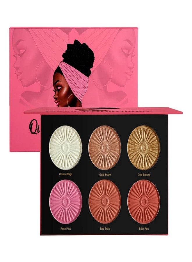 THR3E STROKES NEW 6 Color Highligher Palette Eye Shadow - Image 2