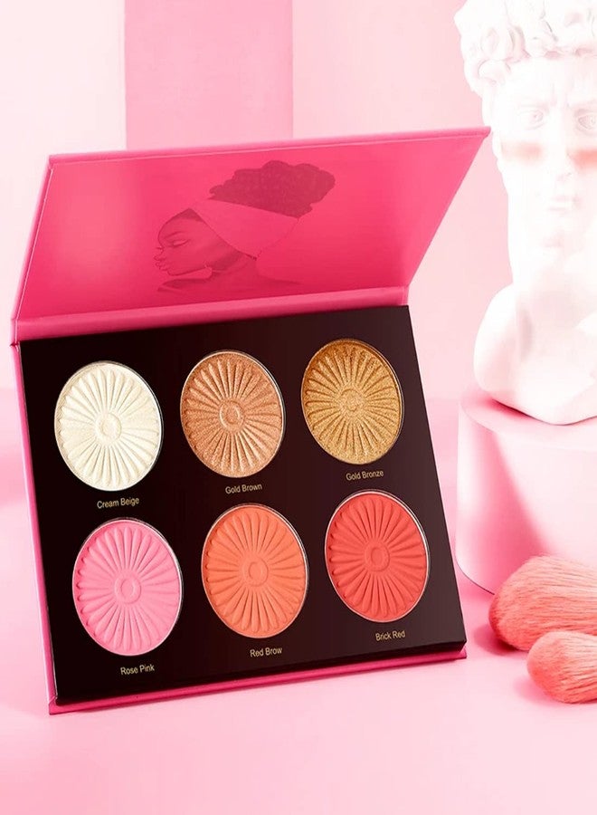 THR3E STROKES NEW 6 Color Highligher Palette Eye Shadow - Image 4