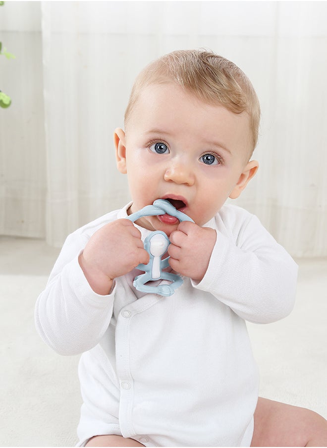 Mombella - Hugging Monkey Teether Toy | BPA-Free Silicone | Safe & Hygienic Teething Toy | Soft & Flexible Design | 3-6 Months | Dimensions: L 7.4 x W 6.4 x H 6.5 cm - Image 1