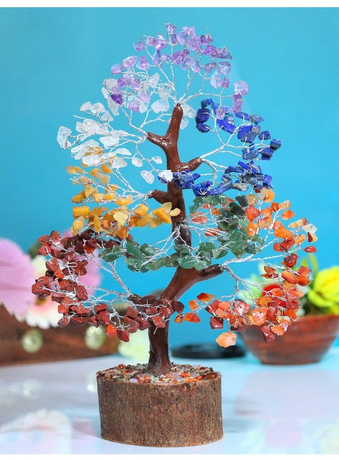 Crocon Seven Chakra Gemstone Tree Feng Shui Money Bonsai Positivity Home Decoration Ornament Healing Crystals (004) - Image 2