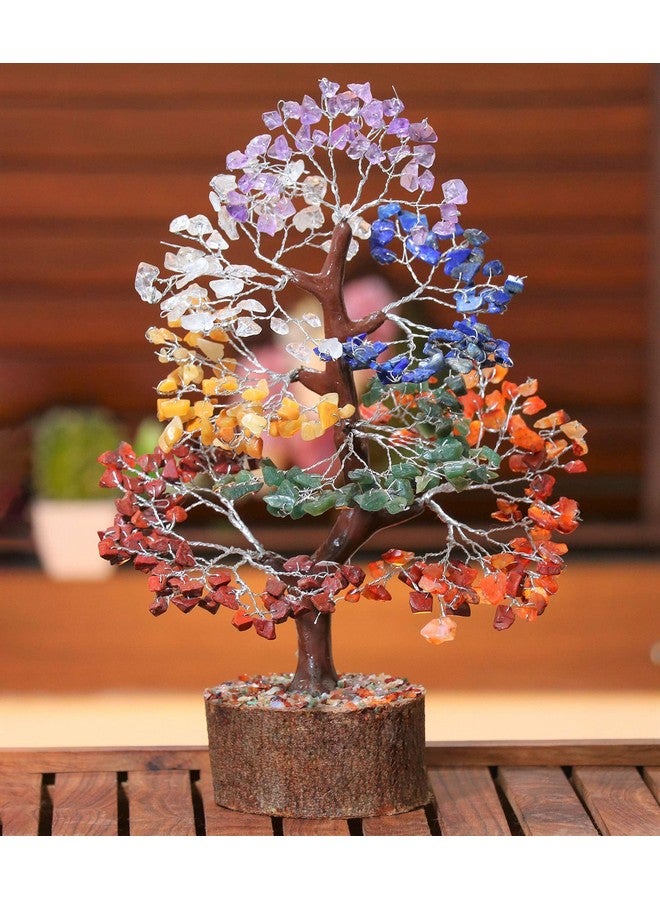 Crocon Seven Chakra Gemstone Tree Feng Shui Money Bonsai Positivity Home Decoration Ornament Healing Crystals (004) - Image 3