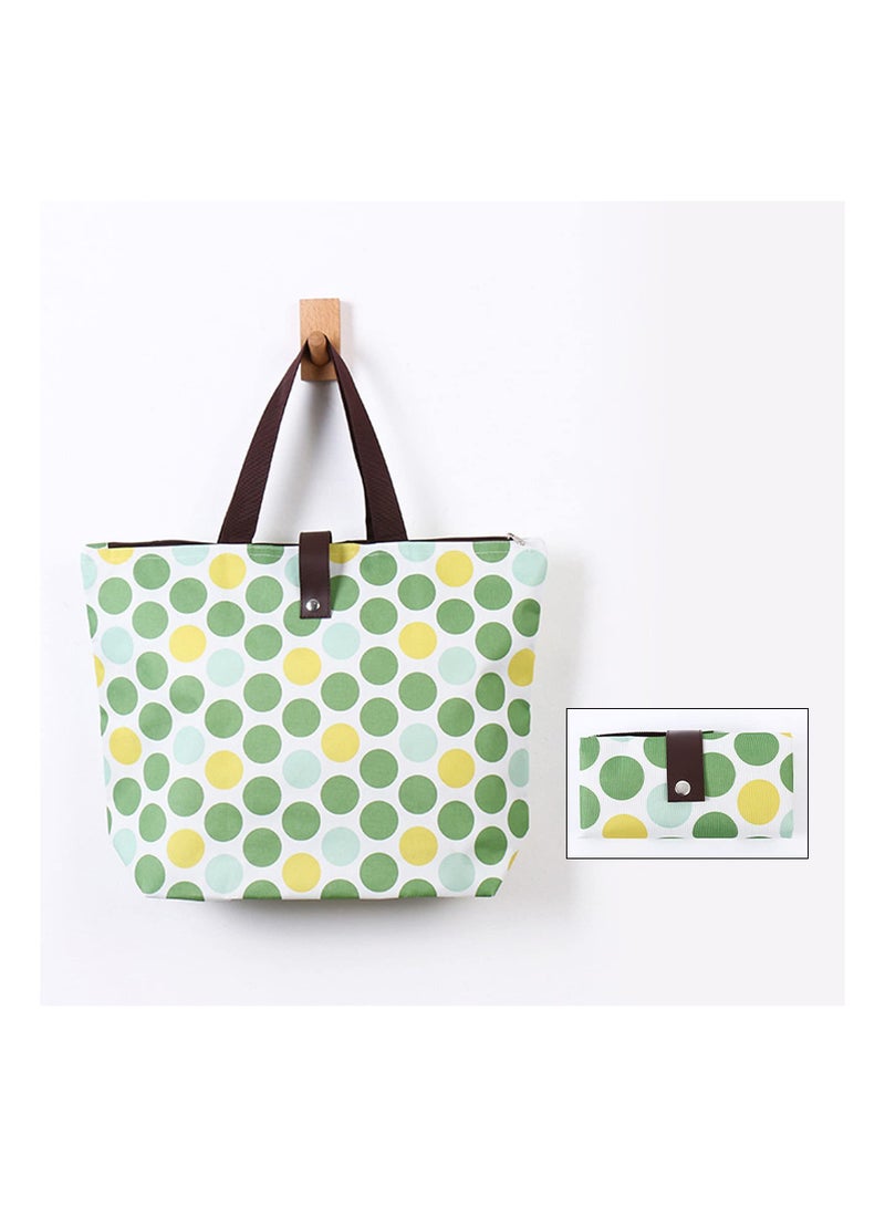 Luckam 2 Pack Portable Reusable Grocery Bags, Folding Tote Shopping Bag fits in Pocket, Washable Waterproof Tote Bags Shoulder Bags - Image 5