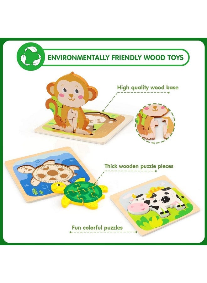 Toy Toddler Puzzles 8 Wooden Puzzles For Toddlers 1 3, Puzzle 2 Year Old, Toddler Puzzles Ages 2 4, Montessori Puzzles For 1 Year Old, Baby Puzzles 12 18, Kids Toys Gift Learning Toys For 1 3 - Image 4