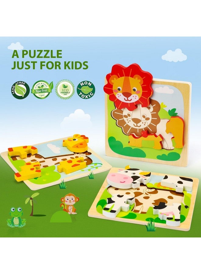 Toy Toddler Puzzles 8 Wooden Puzzles For Toddlers 1 3, Puzzle 2 Year Old, Toddler Puzzles Ages 2 4, Montessori Puzzles For 1 Year Old, Baby Puzzles 12 18, Kids Toys Gift Learning Toys For 1 3 - Image 3