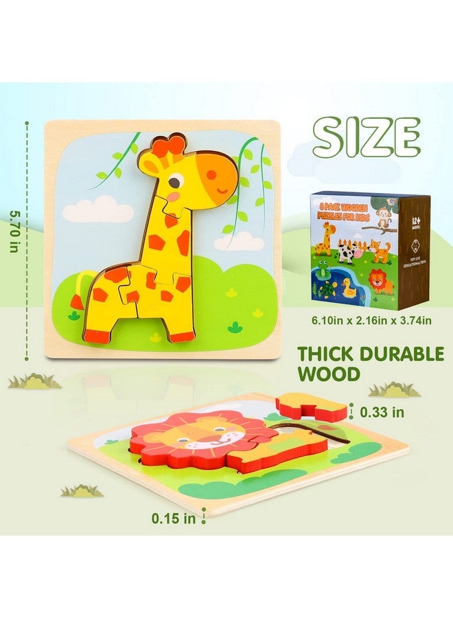 Toy Toddler Puzzles 8 Wooden Puzzles For Toddlers 1 3, Puzzle 2 Year Old, Toddler Puzzles Ages 2 4, Montessori Puzzles For 1 Year Old, Baby Puzzles 12 18, Kids Toys Gift Learning Toys For 1 3 - Image 5