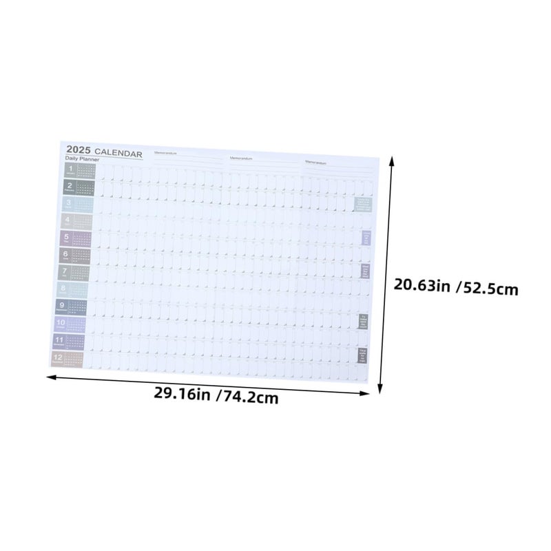 2025 Wall Calendar Set Of 2 Large Monthly Paper Planners For Office Home Scheduling - Image 2
