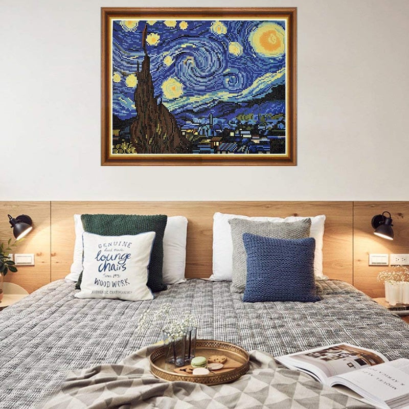 OWAY Full Drill 5D Diamond Painting 20X16 inch, Paint by Number Kits Starry Night Diamond Painting Kits for Home Wall Decor - Image 3