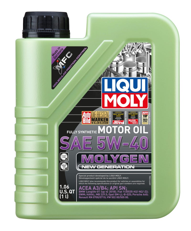 Liqui Moly 20230 Molygen New Generation 5W-40 Motor Oil, 1 Liter