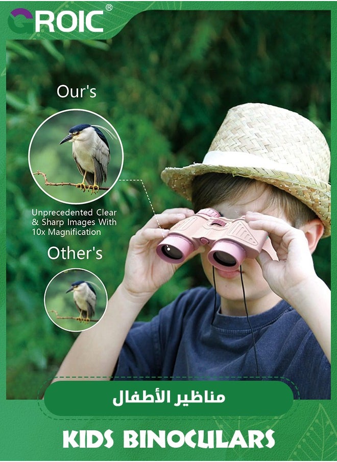 GROIC Binoculars for Kids Toddlers, Adjustable Magnification, Gift for Toddlers Ages 3+, Educational STEM and Outdoor Toys, Kids Binoculars for Bird Watching, Camping, Outdoor Games, Exploration  - Image 4