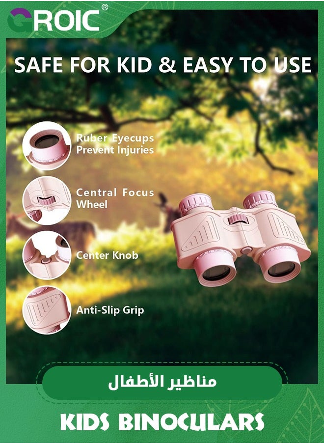 GROIC Binoculars for Kids Toddlers, Adjustable Magnification, Gift for Toddlers Ages 3+, Educational STEM and Outdoor Toys, Kids Binoculars for Bird Watching, Camping, Outdoor Games, Exploration  - Image 3
