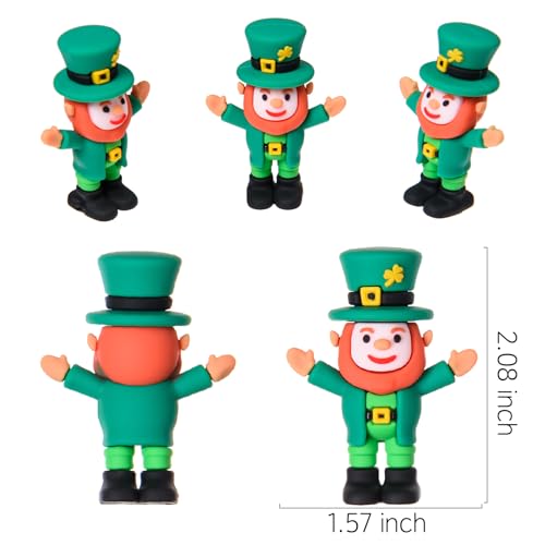 ARCHCRTC 25 Pcs St Patricks Day Leprechaun Figurine Mini Leprechaun Dolls Tiny Leprechaun Miniature Irish Figurines Leprechaun Decor for St Patricks Day Party Garden Table Decorations 25 - Image 3