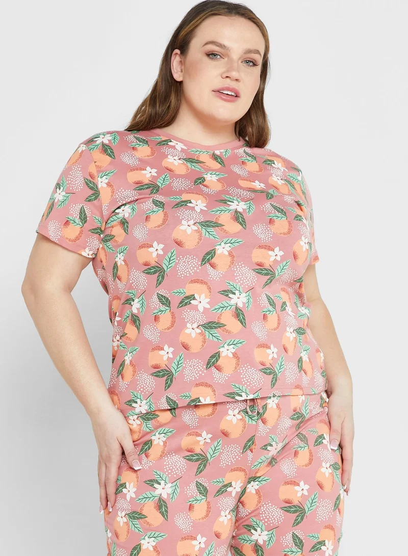 Ginger Plus All Over Printed Pyjama Set