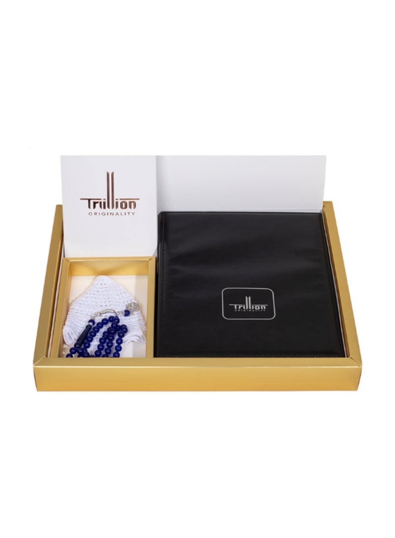 Trillion Premium Men's Red Shemagh Package + Taqiyah + masbah - Image 4