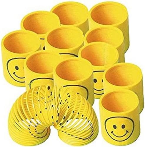 Amscan Smile Spring Value Pack Favors - 1.38" x 1.38" (Pack of 12) - Vibrant Yellow Plastic Party Keepsakes - Unique & Fun for All Occasions - Image 2