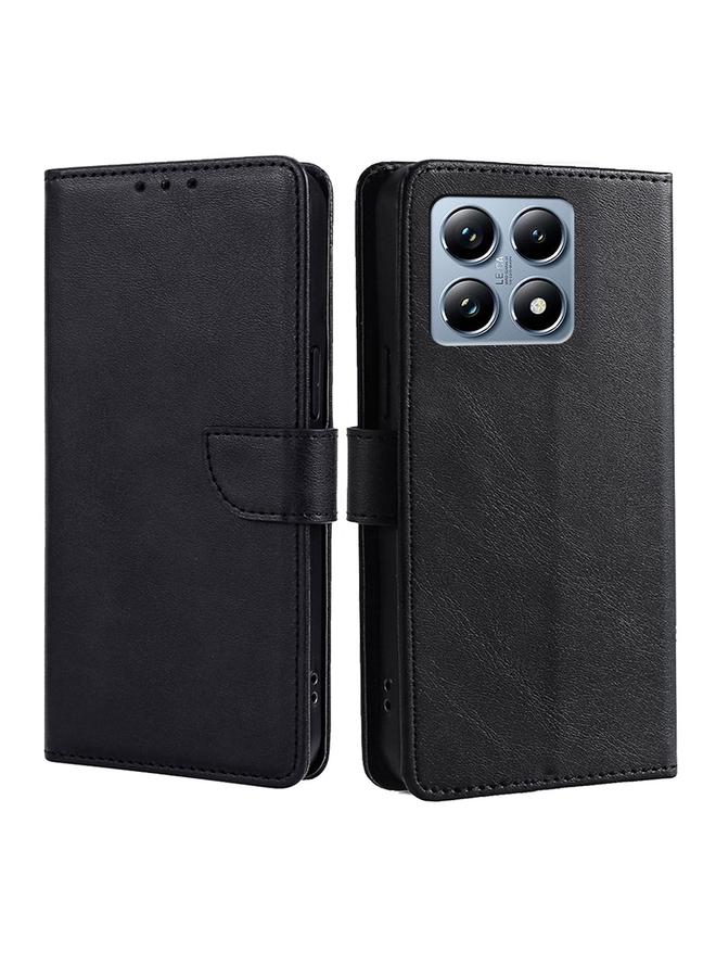 Case For Xiaomi Mi 14T Pro 5G Calf Texture Buckle Flip Leather Phone Case