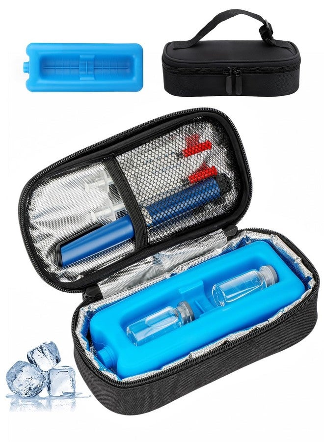 Mviioe Insulin Vial Cooler Travel Case, Diabetic Carrying Insulated travel medication cooler with Protective Ice Brick for Peptide, Diabetes Medicine - Image 1