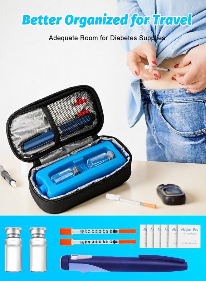 Mviioe Insulin Vial Cooler Travel Case, Diabetic Carrying Insulated travel medication cooler with Protective Ice Brick for Peptide, Diabetes Medicine - Image 3