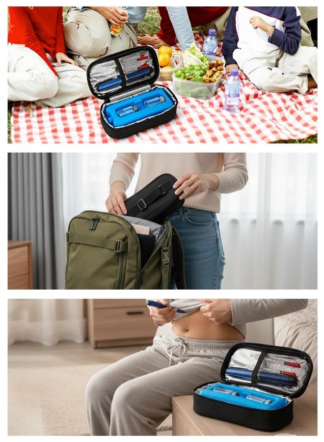 Mviioe Insulin Vial Cooler Travel Case, Diabetic Carrying Insulated travel medication cooler with Protective Ice Brick for Peptide, Diabetes Medicine - Image 5