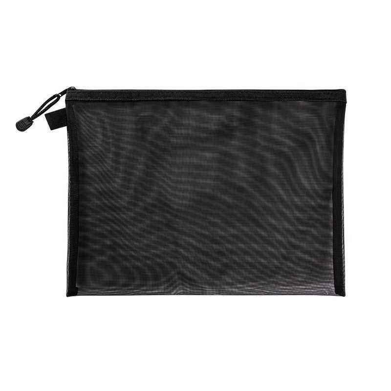 Double Layer A4 Document Holder Nylon Mesh Black 