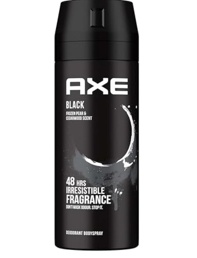 Axe Black Men's Deodorant Body Spray, Aerosol, 150ml
