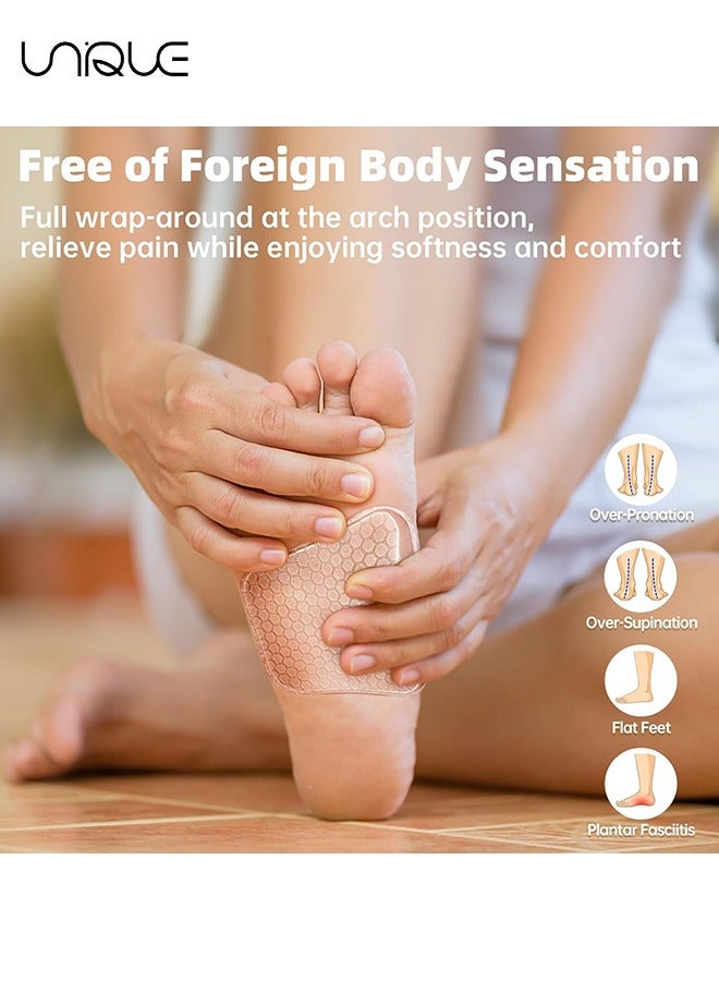 Unique Arch Support Inserts Women - 4 Pcs Clear Gel Arch Pads for Flat Feet - Reusable Arch Support Shoe Filler - Plantar Fasciitis Arch Support Shoe Insoles Arch Pain Relief for Sandal, Flats and High Heels - Image 4