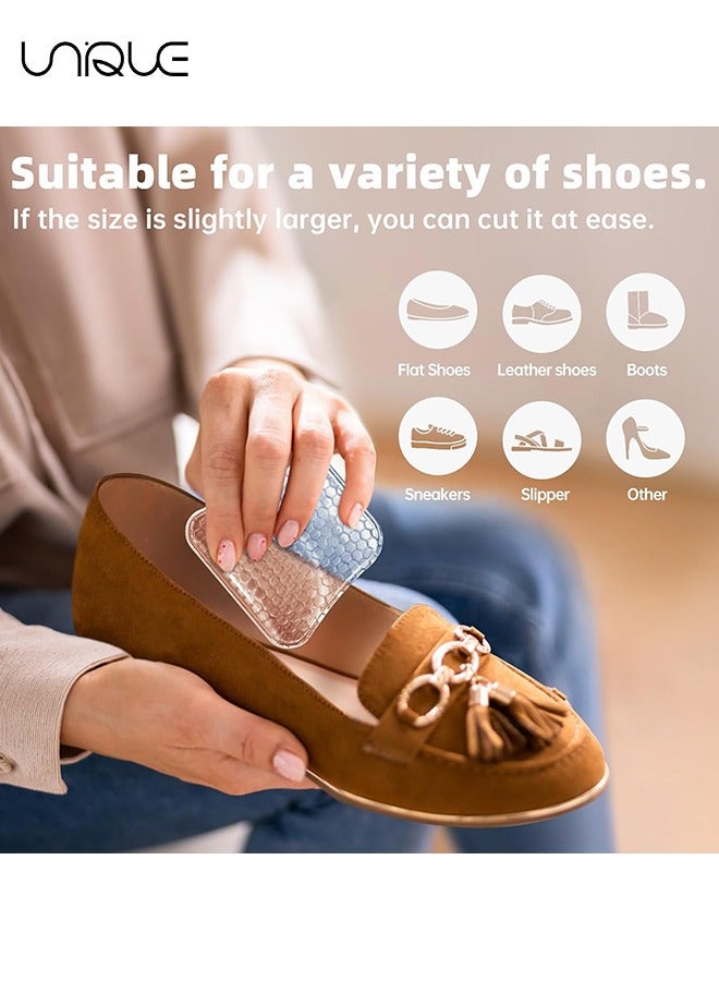 Unique Arch Support Inserts Women - 4 Pcs Clear Gel Arch Pads for Flat Feet - Reusable Arch Support Shoe Filler - Plantar Fasciitis Arch Support Shoe Insoles Arch Pain Relief for Sandal, Flats and High Heels - Image 5
