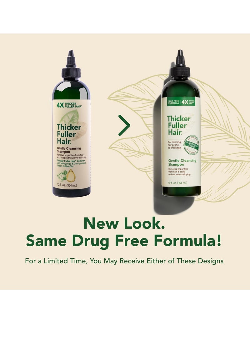 Thicker Fuller Hair Gentle Cleansing Shampoo Advanced Thickening Solution 12oz - Removes Impurities, Fortifies Hair And Reduce Breakage (Pack of 2) - Image 2