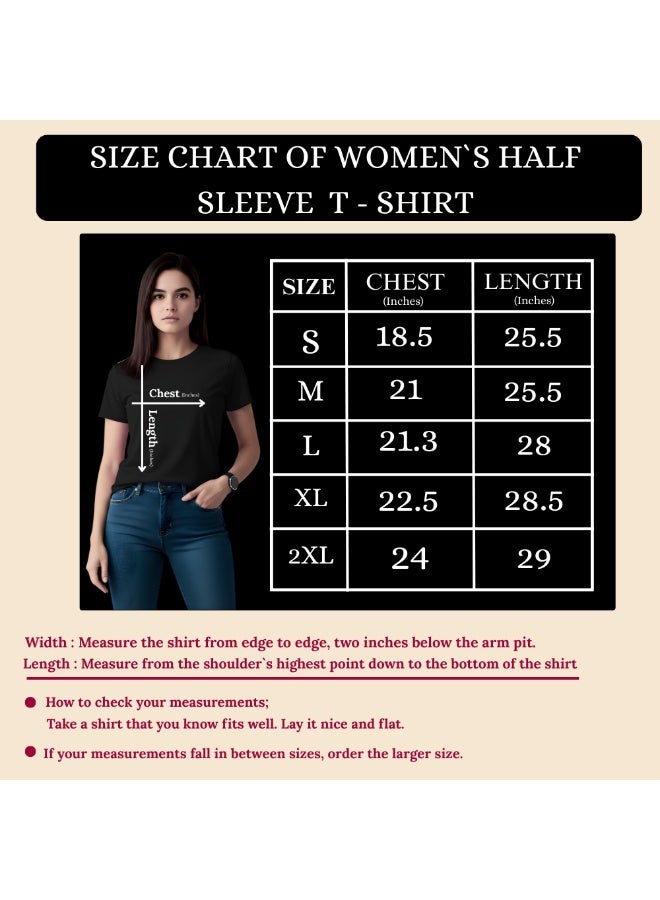 Happy New Year Dubai Adult Women T-Shirt Round Neck Short Sleeve Cotton T-Shirt With New Year Dubai Design-Perfect For New Year Party Celebrations - Image 2