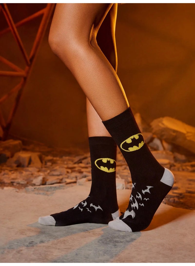 Batman Long Batman Design Socks Made of Soft Fabric – A Pair of Socks That Keep Feet Fresh and Reduce Sweating, Unisex, Size 40-43 - Image 4