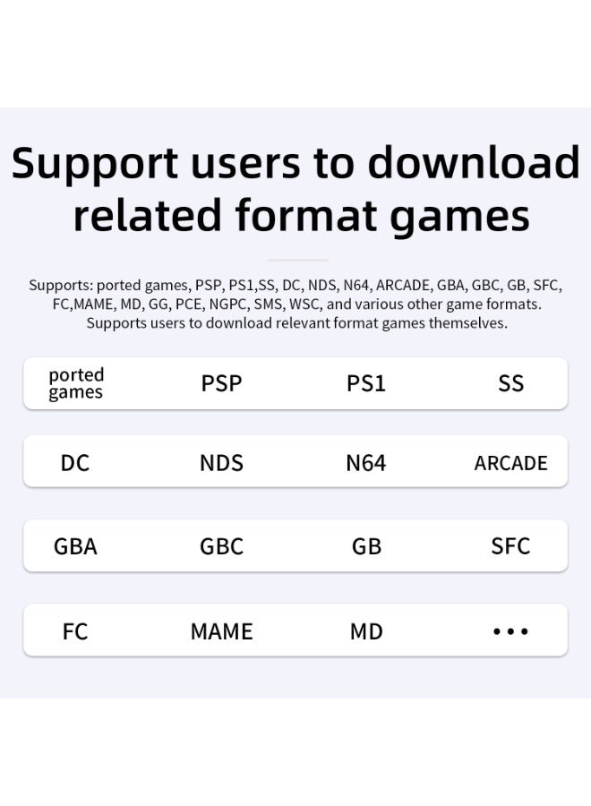 ANBERNIC  RG40XX V Handheld Game Consoles RG40XXV Retro Game Console Built-in 64G TF Card Preloaded Games 5000+ RG 40XXV Portable Gaming Console Linux 64-bit Supports WiFi Bluetooth HD Output White - Image 4