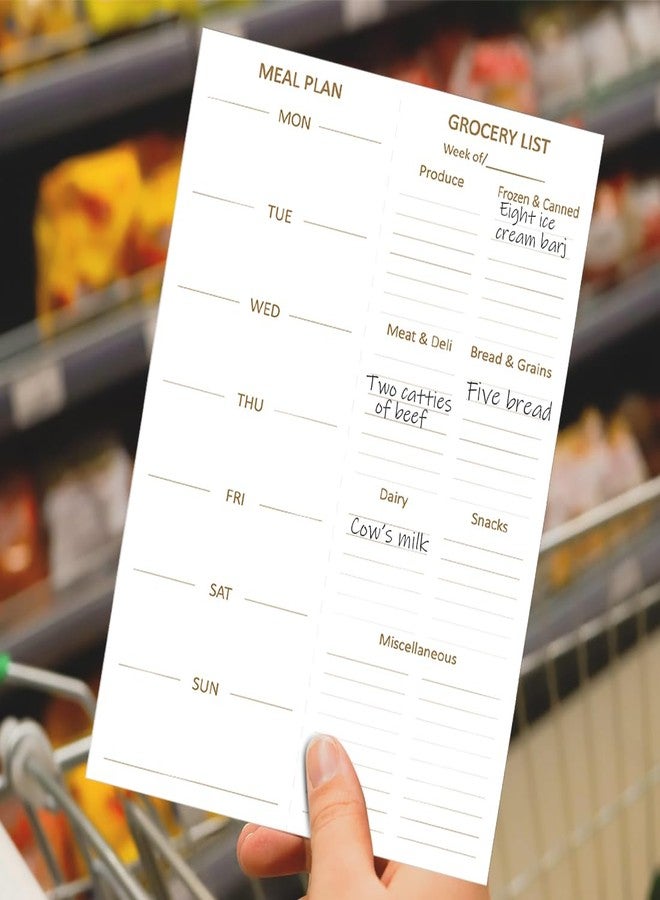 CalenDream Weekly Meal Planner and Grocery List Magnetic Notepad. 10" x 7" Meal Planning Pad with Tear Off Shopping List. Family Dinner Menu & Meal Prep Plan. 52 Sheets - Image 5