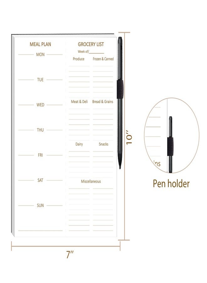 CalenDream Weekly Meal Planner and Grocery List Magnetic Notepad. 10" x 7" Meal Planning Pad with Tear Off Shopping List. Family Dinner Menu & Meal Prep Plan. 52 Sheets - Image 2