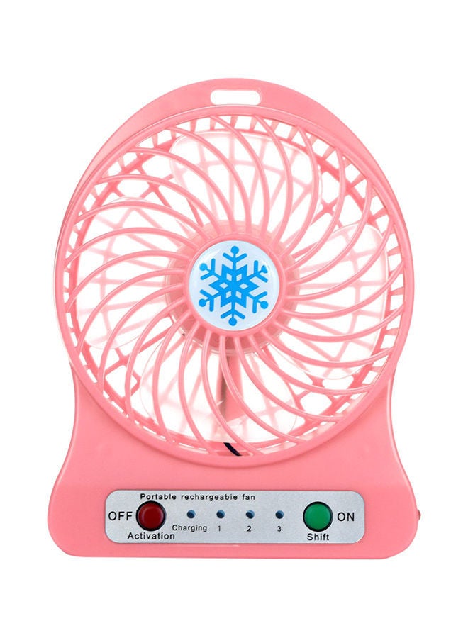 NIBEMINENT Portable Desk Led Fan Pink  - Image 1