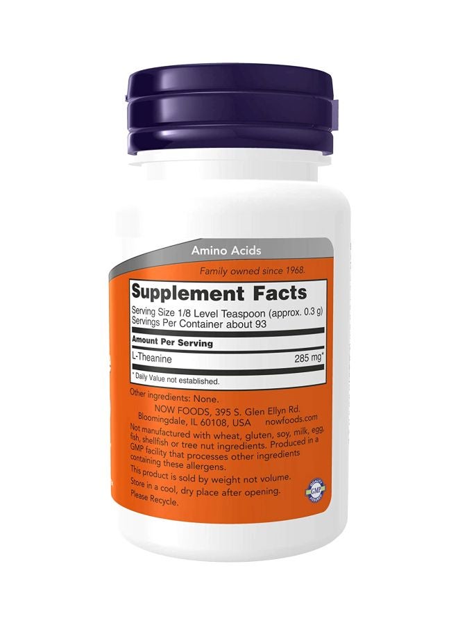 Now Foods L-Theanine Pure Powder - Image 2