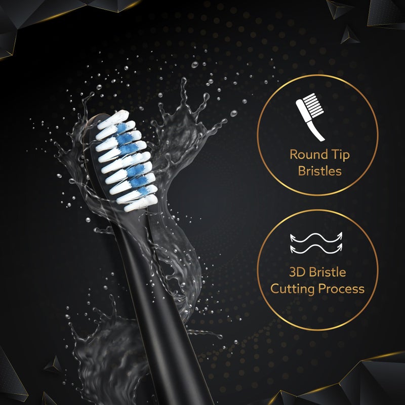 AGARO Cosmic Lite Brush Refill 5pcs | Soft-bristle toothbrush for effective plaque removal and a healthier smile. - Image 2